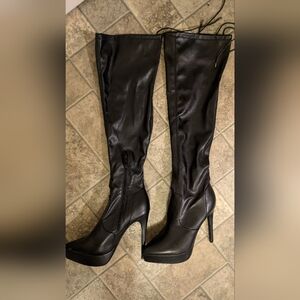 Shoe dazzle Black Knee-High Stiletto Boots